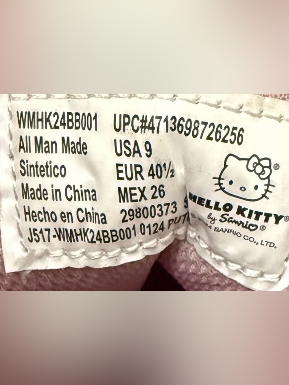 Hello Kitty Pink Women’s Size 9 Sneakers Athletic Shoes - Picture 2 of 16